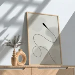 Minimalist Abstract Line Art Neutral Wall Decor - Image 2
