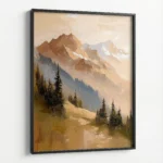 Misty Mountain Sunrise – Nature Landscape Canvas Print - Image 5