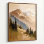 Misty Mountain Sunrise – Nature Landscape Canvas Print - Image 7