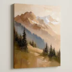 Misty Mountain Sunrise – Nature Landscape Canvas Print - Image 4