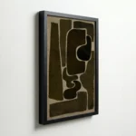 Modern Earth Tone Abstract Organic Shapes Wall Art - Image 5
