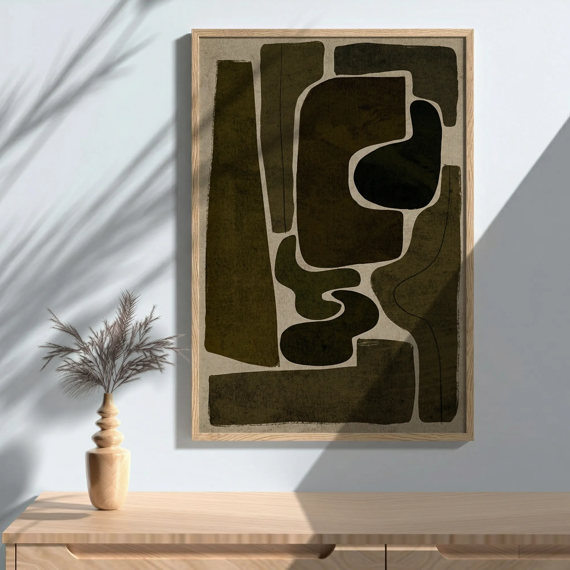 Modern Earth Tone Abstract Organic Shapes Wall Art_Featured Image 1 Modern Earth Tone Abstract Organic Shapes Wall Art - Image 1