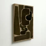 Modern Earth Tone Abstract Organic Shapes Wall Art - Image 4