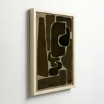 Modern Earth Tone Abstract Organic Shapes Wall Art - Image 6