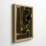 Modern Earth Tone Abstract Organic Shapes Wall Art - Image 7