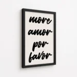 More Amor Por Favor Typography Canvas Print - Image 5