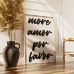 More Amor Por Favor Typography Canvas Print - Image 2