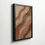 Neutral Flowing Waves Abstract Contemporary Aesthetic Wall Art - Image 5