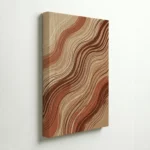 Neutral Flowing Waves Abstract Contemporary Aesthetic Wall Art - Image 4