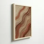 Neutral Flowing Waves Abstract Contemporary Aesthetic Wall Art - Image 6