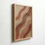 Neutral Flowing Waves Abstract Contemporary Aesthetic Wall Art - Image 7
