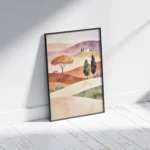 Pastel Countryside – Serene Landscape Canvas Print - Image 2