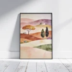 Pastel Countryside – Serene Landscape Canvas Print