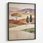 Pastel Countryside – Serene Landscape Canvas Print - Image 4