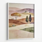 Pastel Countryside – Serene Landscape Canvas Print - Image 5