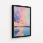 Pastel Ocean Sunset Reflection Canvas Print - Image 5