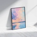 Pastel Ocean Sunset Reflection Canvas Print - Image 2
