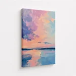 Pastel Ocean Sunset Reflection Canvas Print - Image 4