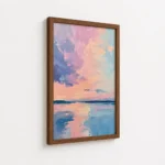 Pastel Ocean Sunset Reflection Canvas Print - Image 7