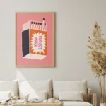 Perfect Match Pink Retro Matchbox Canvas Print
