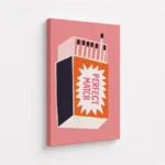 Perfect Match Pink Retro Matchbox Canvas Print - Image 4
