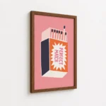Perfect Match Pink Retro Matchbox Canvas Print - Image 7