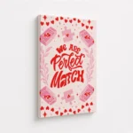 Perfect Match Playing Cards Love Canvas Print - Image 4