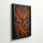 Phoenix Rising Fire Transformation Vastu Canvas Art for Resilience and Success - Image 5