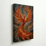 Phoenix Rising Fire Transformation Vastu Canvas Art for Resilience and Success - Image 4
