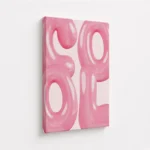 Pink Bubble Love Typography Canvas Print - Image 4