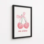 Pink Cherry Bow Ma Cherie Canvas Print - Image 5