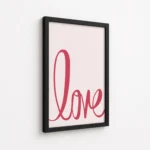 Pink Love Script Typography Canvas Print - Image 5