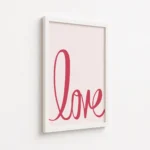 Pink Love Script Typography Canvas Print - Image 6