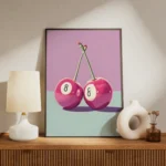 Pink Magic Eight Ball Cherry Canvas Print