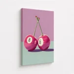 Pink Magic Eight Ball Cherry Canvas Print - Image 4