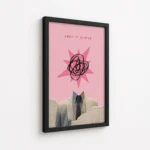 Pink Minimal Suit Scribble Collage Canvas Print - Image 5
