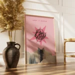 Pink Minimal Suit Scribble Collage Canvas Print - Image 2