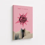 Pink Minimal Suit Scribble Collage Canvas Print - Image 4