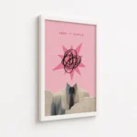 Pink Minimal Suit Scribble Collage Canvas Print - Image 6