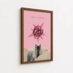 Pink Minimal Suit Scribble Collage Canvas Print - Image 7