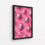 Pink Mirror Disco Ball Canvas Print - Image 5