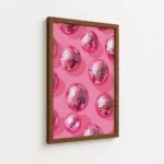 Pink Mirror Disco Ball Canvas Print - Image 7