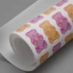 Pink Orange Gummy Bear Pattern Canvas Print - Image 3