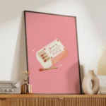 Pink Perfect Match Matchbox Canvas Print - Image 2