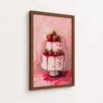 Pink Strawberry Layer Cake Canvas Print - Image 7