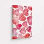 Pink Watercolor Heart Pattern Canvas Print - Image 4