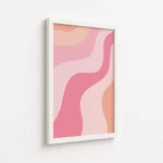 Pink Wavy Abstract Retro Canvas Print - Image 6
