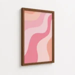Pink Wavy Abstract Retro Canvas Print - Image 7
