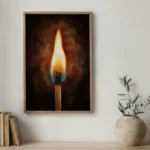 Pure Flame Spiritual Energy Vastu Canvas Painting for Focus and Purification