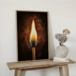 Pure Flame Spiritual Energy Vastu Canvas Painting for Focus and Purification - Image 2